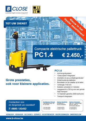 Een compacte elektrische pallettruck voor 2450 euro