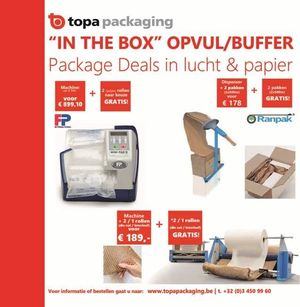 'In the box' Opvul/buffer package deals in lucht en papier