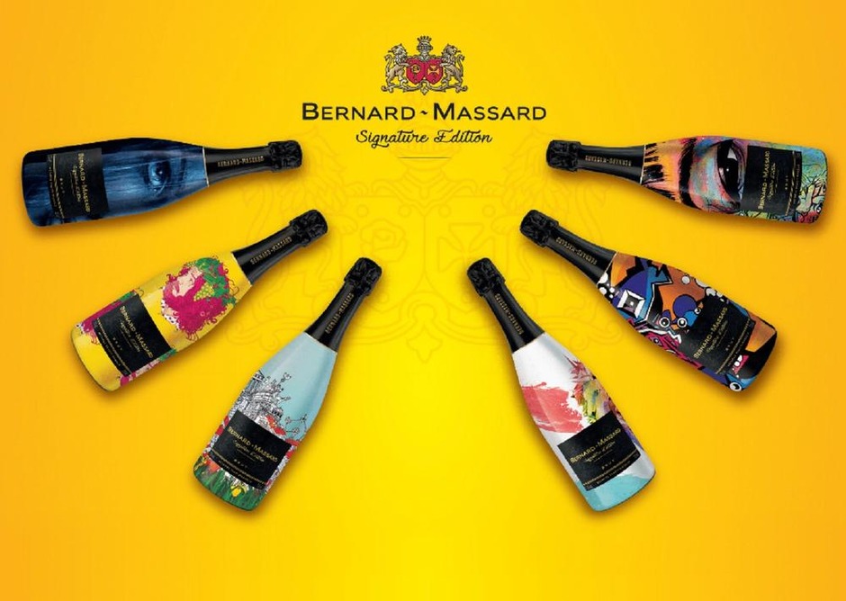 Zes Belgische en Luxemburgse kunstenaars nemen de flessen van Bernard-Massard onder handen