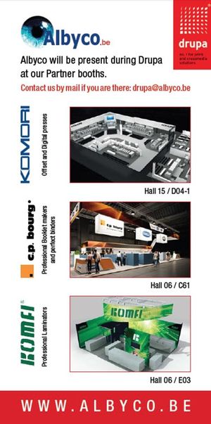 Albyco will be present during Drupa at our Partner booths...