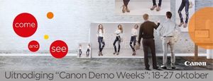 Uitnodiging Canon Demo Weeks: 18-27 oktober
