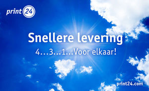 4...3...1...bezorgd! - print24.com introduceert supersnelle levertijden in België, Nederland en Luxemburg