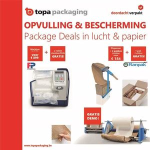 Opvulling & bescherming "in the box": package deals in lucht & papier