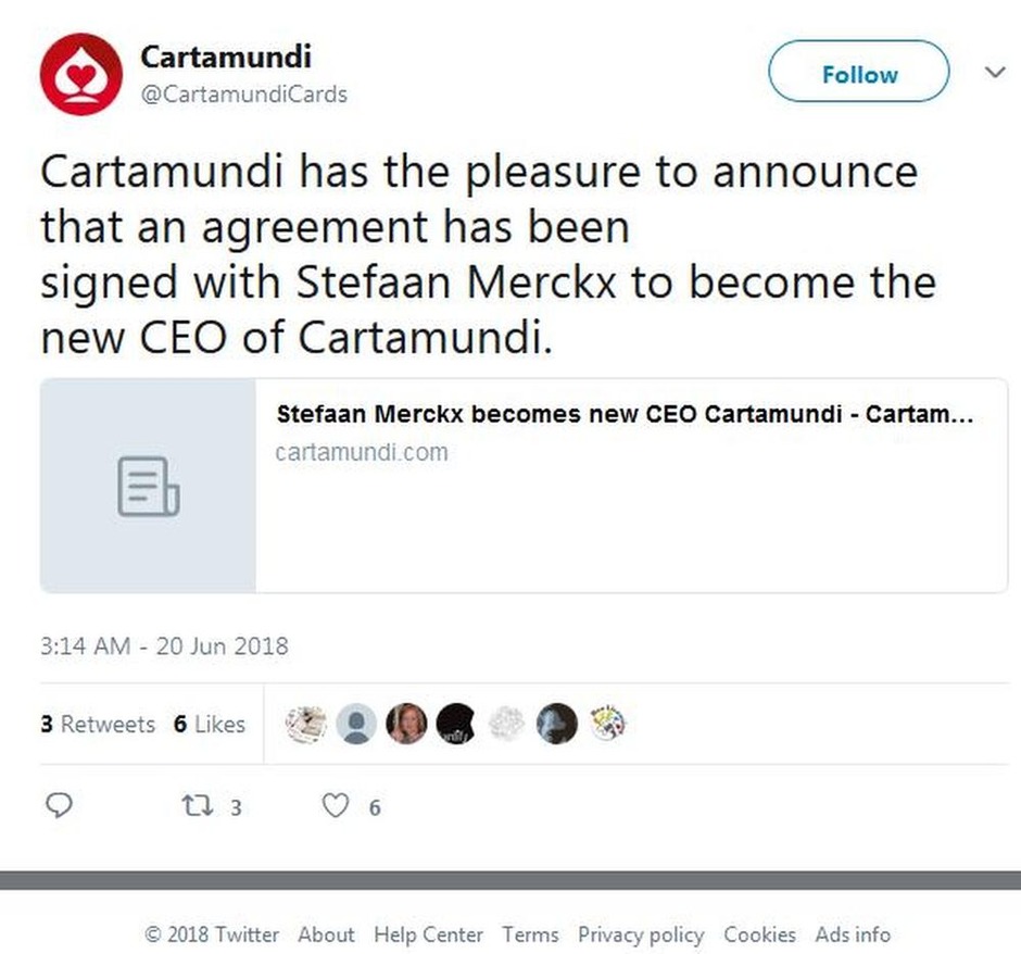 Stefaan Merckx is de nieuwe CEO van Cartamundi