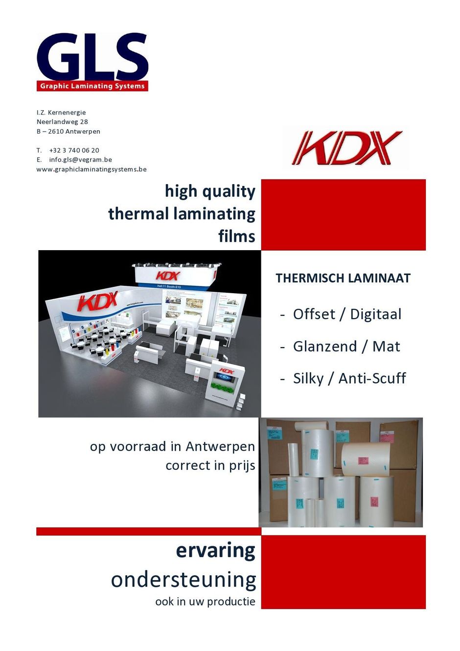 GLS levert KDX premium thermisch laminaat