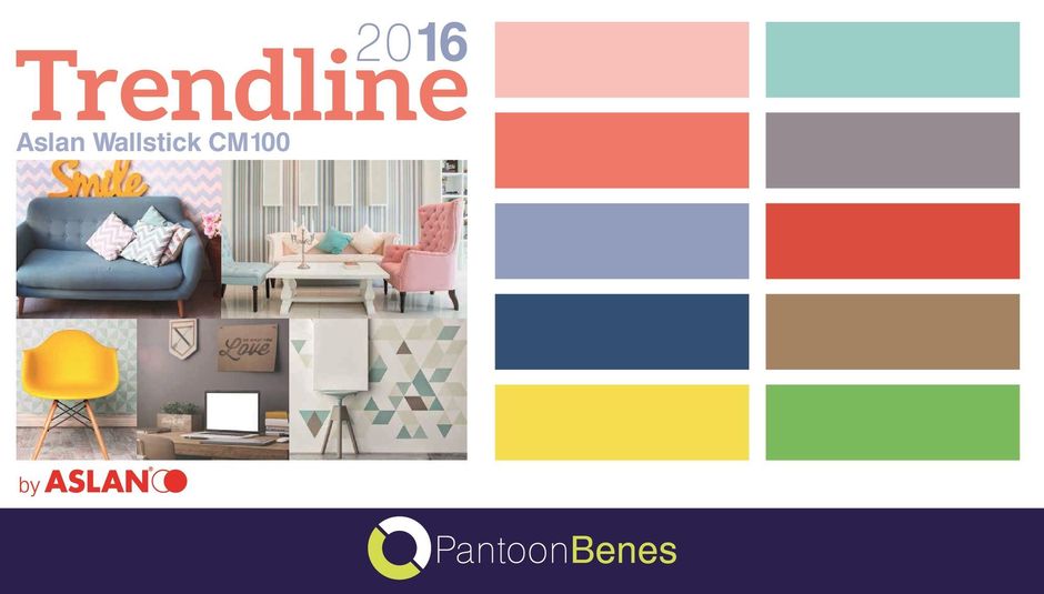 Nieuw: 10 Pantone trendkleuren van 2016 in de Aslan CM 100 reeks!
